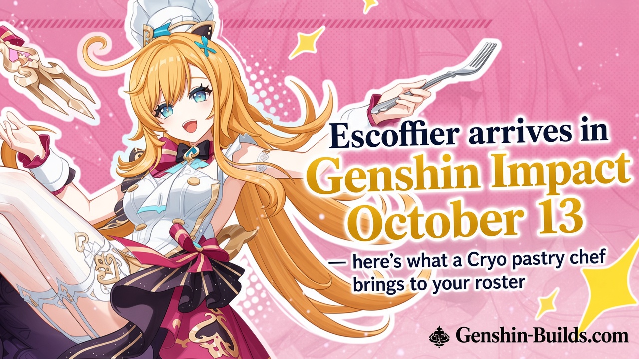 Escoffier arrives in Genshin Impact October 13 — here’s what a Cryo pastry chef brings to your roster
