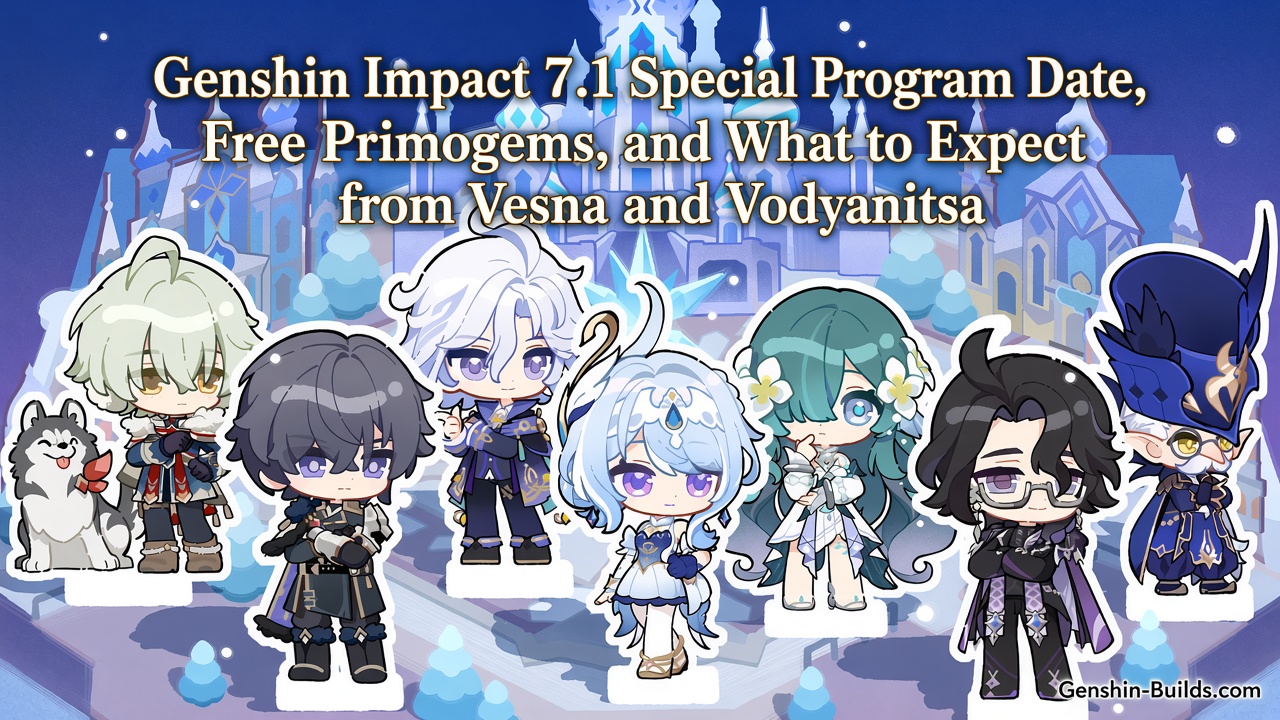 Genshin Impact 7.1 Special Program Date, Free Primogems, and What to Expect from Vesna and Vodyanitsa