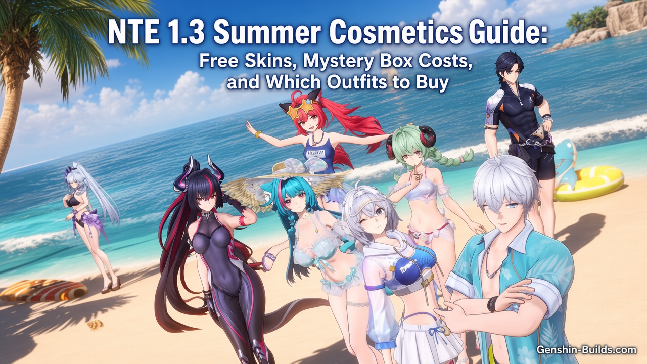 NTE 1.3 Summer Cosmetics Guide: Free Skins, Mystery Box Costs, and Which Outfits to Buy