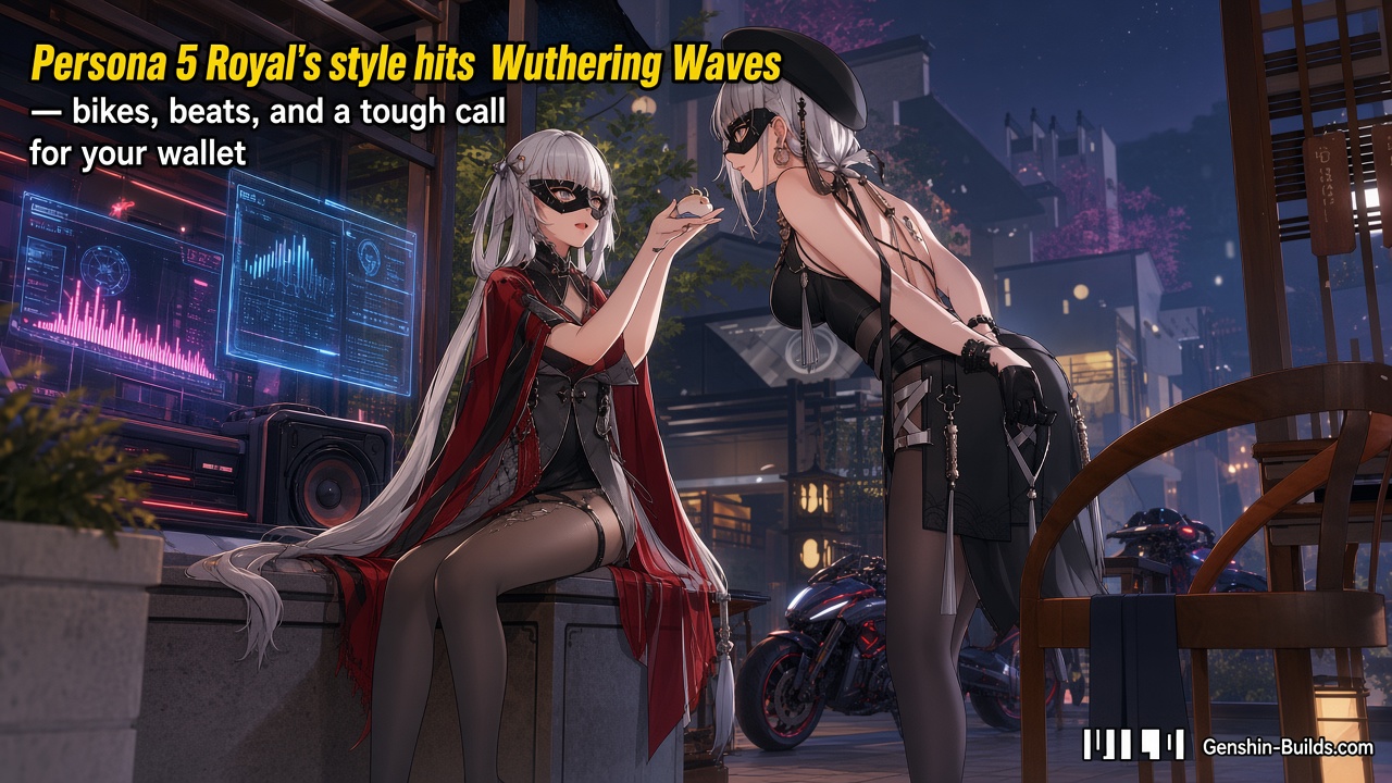 Persona 5 Royal’s style hits Wuthering Waves — bikes, beats, and a tough call for your wallet