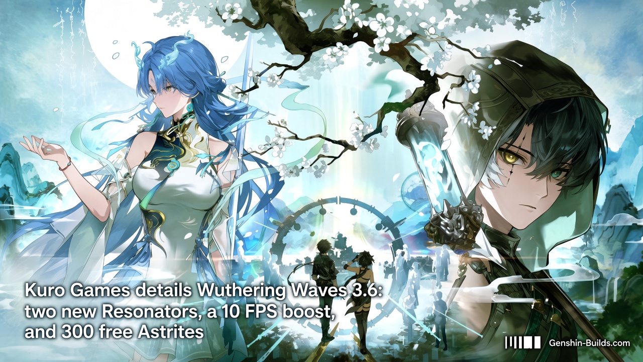Kuro Games details Wuthering Waves 3.6: two new Resonators, a 10 FPS boost, and 300 free Astrites