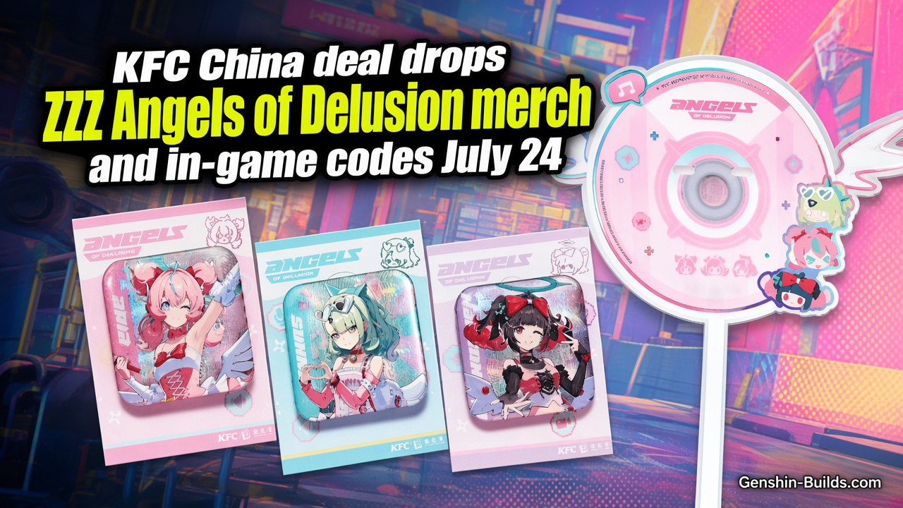 KFC China deal drops ZZZ Angels of Delusion merch and in-game codes July 24